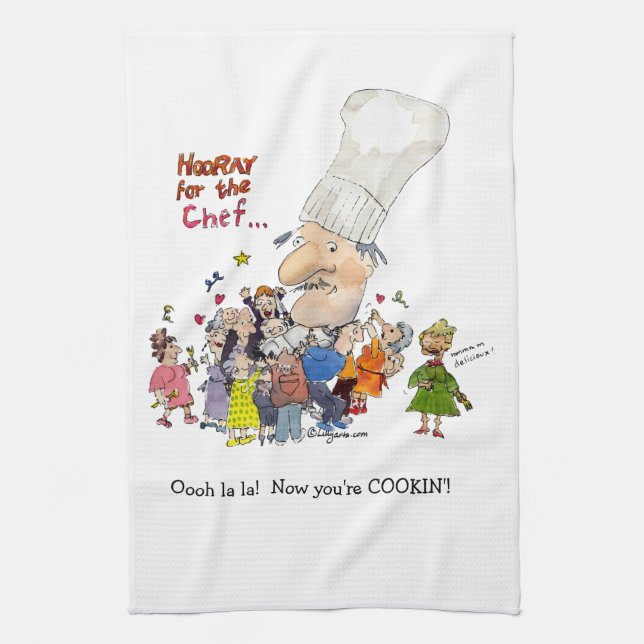 Linge De Cuisine Bonjour au chef (Vertical)