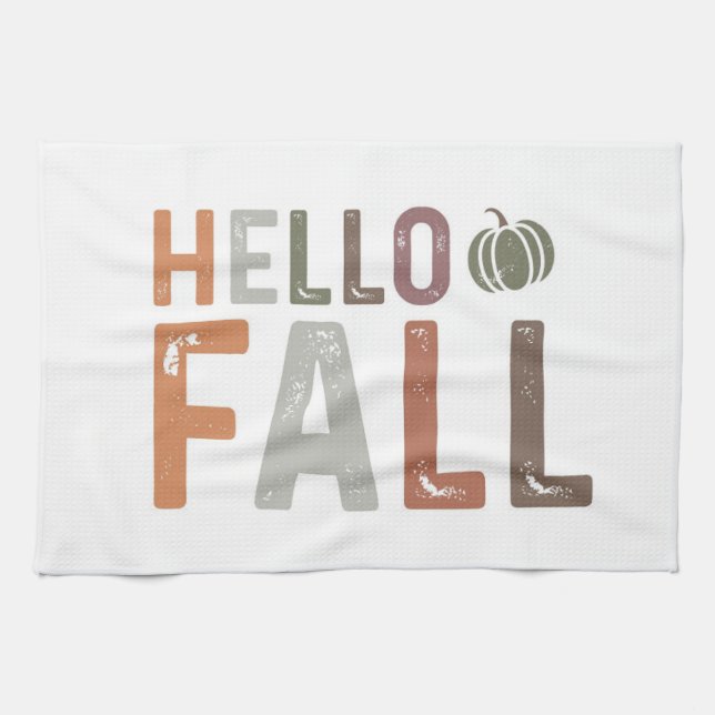 Linge De Cuisine Bonjour Automne (Horizontal)