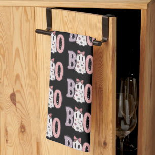 Linge De Cuisine Boom Fantôme violet rose mou noir Halloween