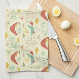 Linge De Cuisine Boomerang Feux d'été mi-siècle