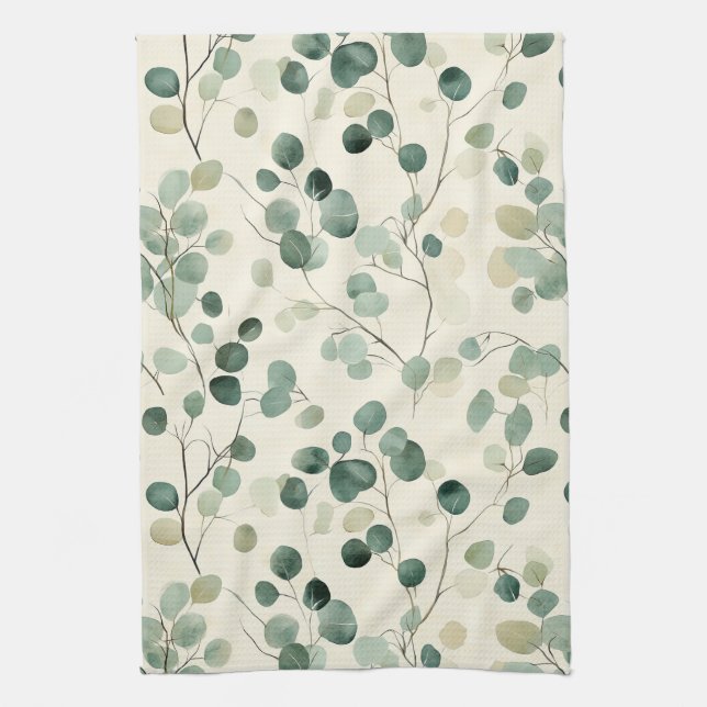 Linge De Cuisine Botanical Pressed Leaves Pattern – Fern Print (2) (Vertical)