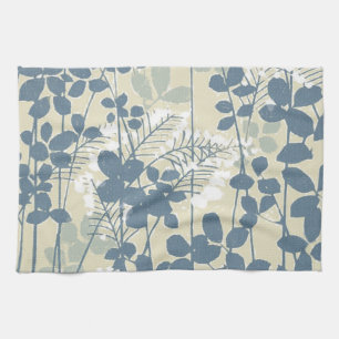 Linge De Cuisine Botanique Bleu Japonais Vintage : Fougère à Feuill