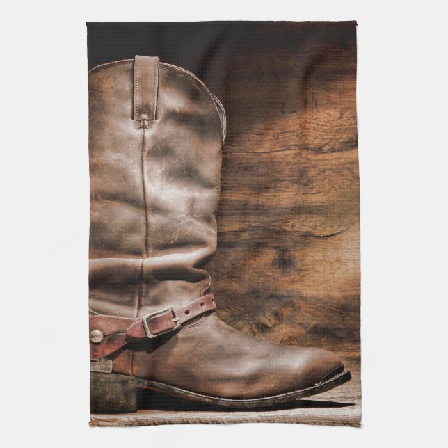 Linge De Cuisine Botte de vache Botte Spur Country Rope Cuisine Pla (Vertical)