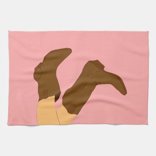 Linge De Cuisine Bottes Cowboy (Horizontal)