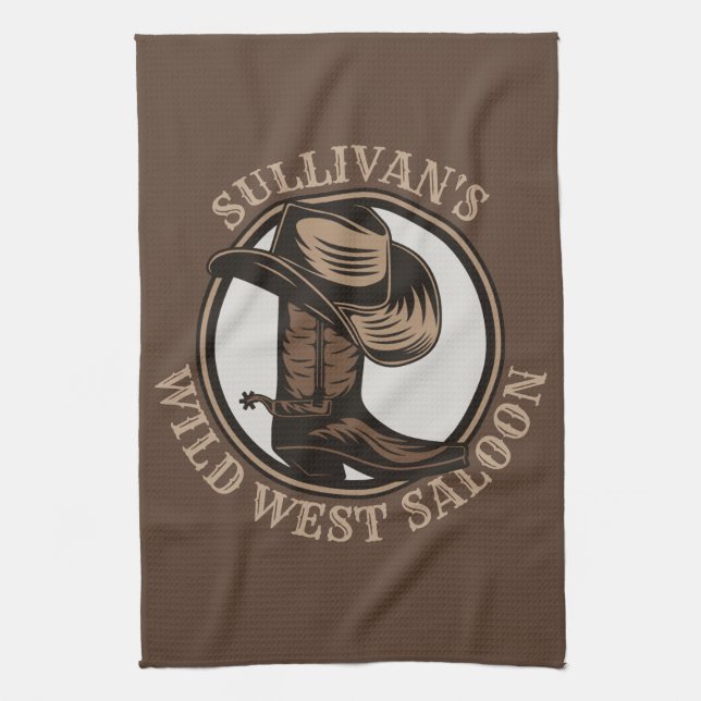Linge De Cuisine Bottes de cowboy Occidentales Wild West personnali (Vertical)