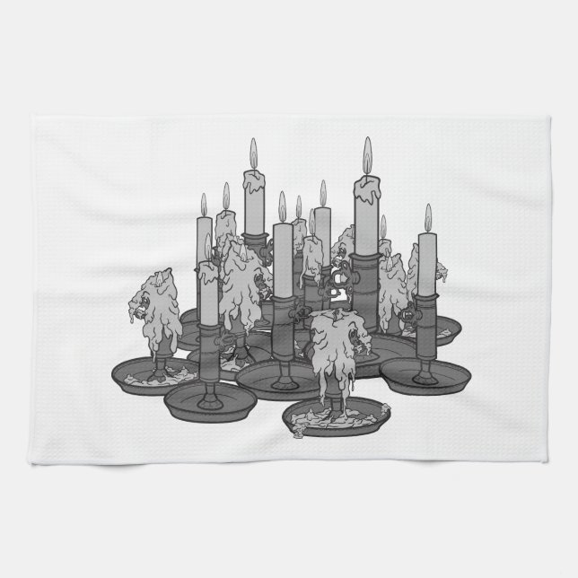 Linge De Cuisine Bougies (Horizontal)
