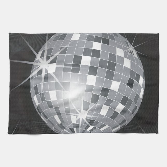 Linge De Cuisine boule disco argent (Horizontal)