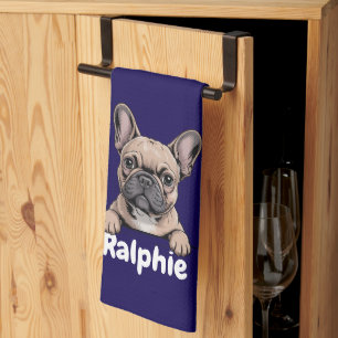 Linge De Cuisine Bouledogue Français Personnalisé Nom Chien Proprié
