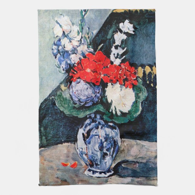 Linge De Cuisine Bouquet avec Little Delft, Paul Cezanne (Vertical)