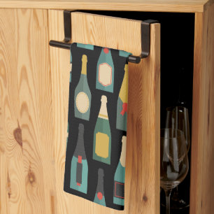 Linge De Cuisine Bouteilles de vin noir