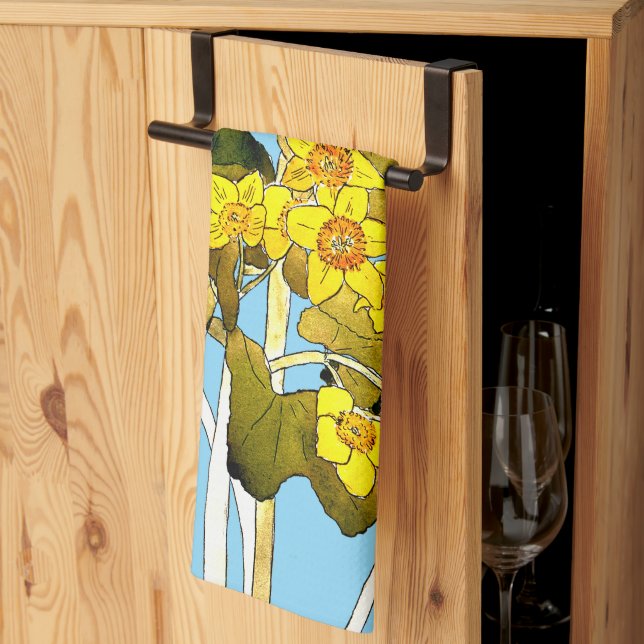 Linge De Cuisine Boutons Art Nouveau (Pliage en tiers)