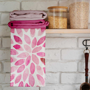 Linge De Cuisine Boutons de brosse couleur aquarelle - palette rose