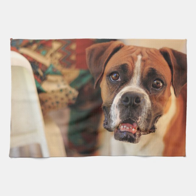 Linge De Cuisine Boxeur cute (Horizontal)