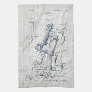 Linge De Cuisine Brevet de microscope vintage