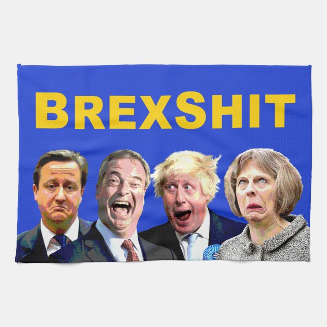 Linge De Cuisine BREXSHIT, drôle de message anti Brexit referendum  (Horizontal)