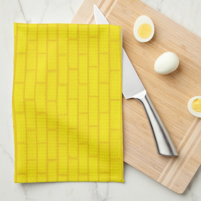 Linge De Cuisine Brick jaune (Quart Plié)