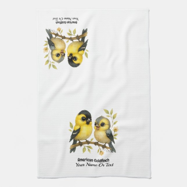 Linge De Cuisine Brillant Goldfinch américain (Vertical)