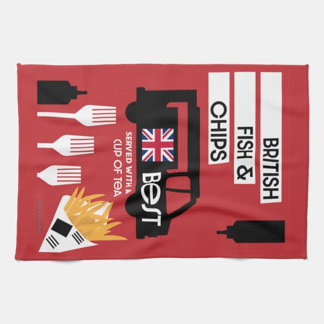 Linge De Cuisine British Classic Fish and Chips (Horizontal)