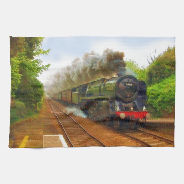 Linge De Cuisine British Railway Steam Train pour Trainspotspotters (Horizontal)