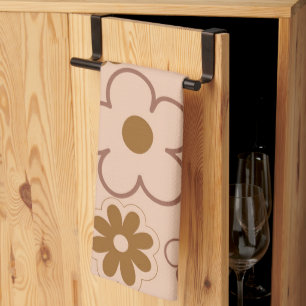 Linge De Cuisine Brown Automne Retro Y2K Hippie Flower Motif