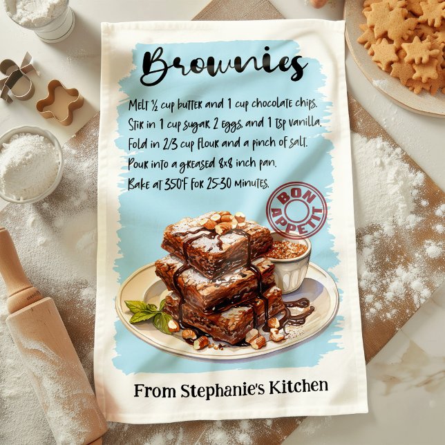 Linge De Cuisine Brownies Recette personnalisée (Créateur téléchargé)