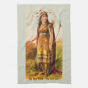 Linge De Cuisine Buffalo Bill Cody Handsomest Indian Maiden 1880