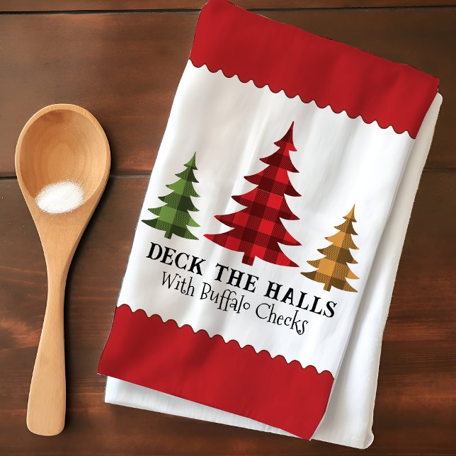 Linge De Cuisine Buffle rustique Fermier Vérifier les arbres de Noë (Créateur téléchargé)