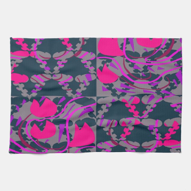 Linge De Cuisine Bulbes de tulipes Roses (Horizontal)