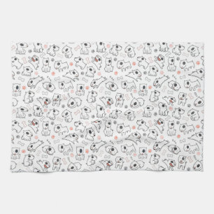 Linge De Cuisine Bull Terrier Amoureux des chiens Motif sans coutur