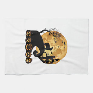Linge De Cuisine Bulldog français Halloween Lune Citrouilles Squele