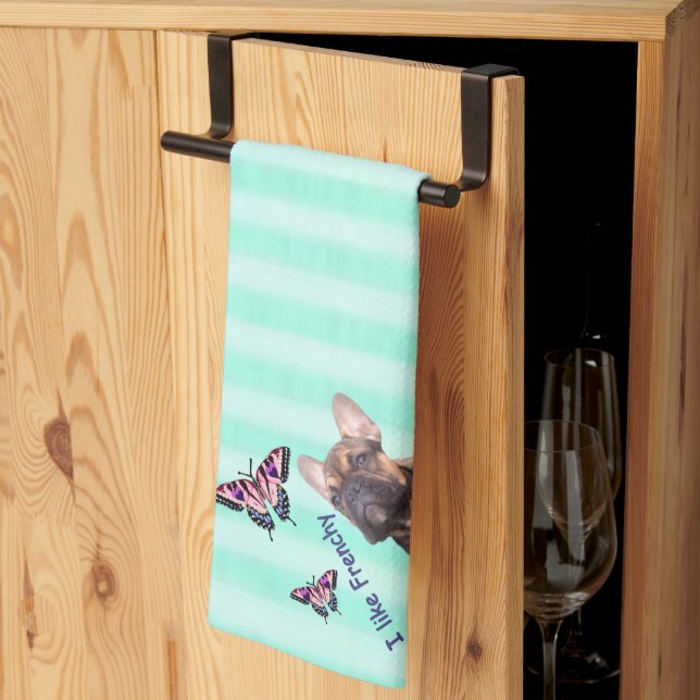 Linge De Cuisine Bulldogs français (Pliage en tiers)