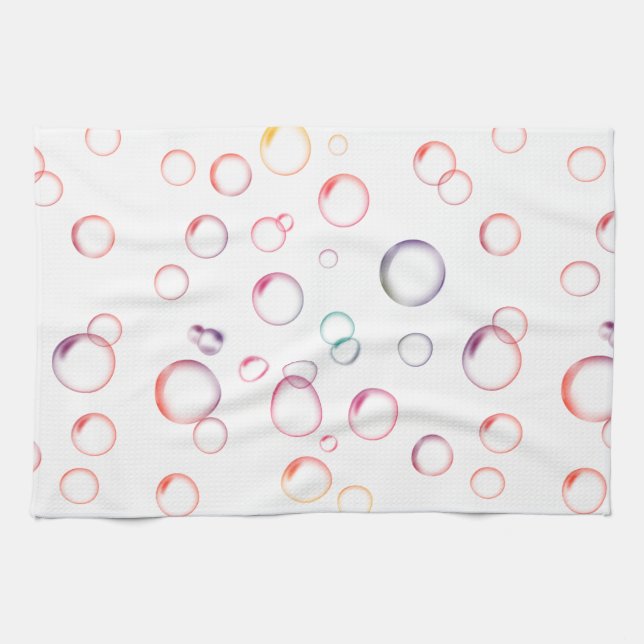 Linge De Cuisine bulles multicolores (Horizontal)