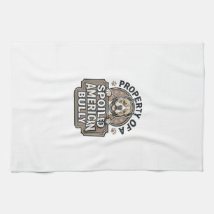 Linge De Cuisine Bully Américain gâté dessin de gravure vintage_1