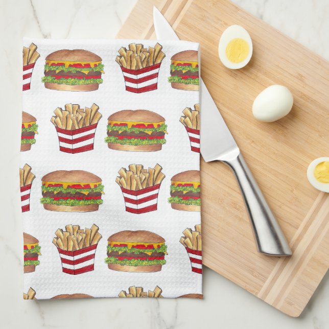 Linge De Cuisine Burger d'appariement de restauration rapide classi (Quart Plié)