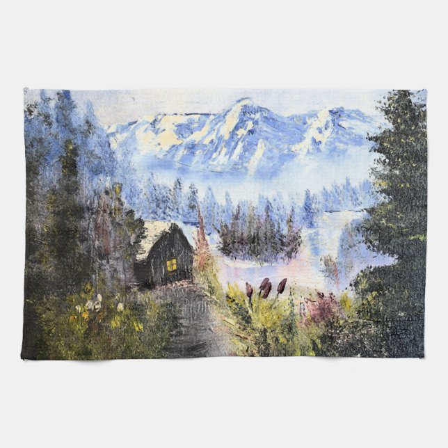Linge De Cuisine Cabine de montagne (Horizontal)