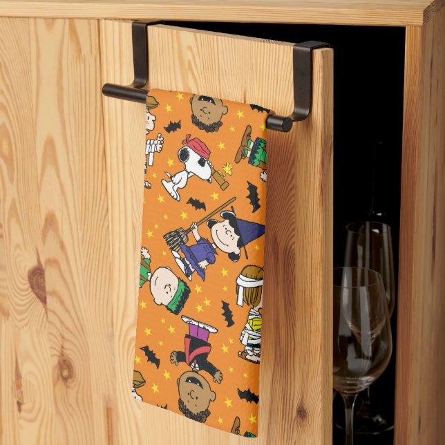 Linge De Cuisine cacahuètes | Happy Halloween Motif (Pliage en tiers)