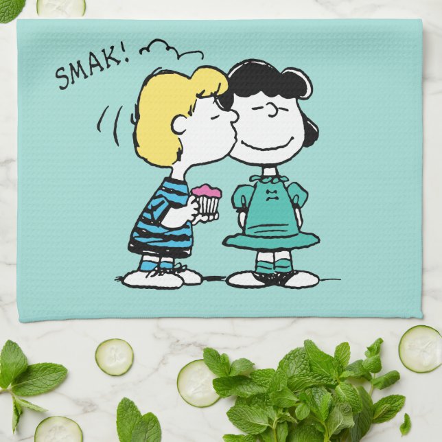 Linge De Cuisine cacahuètes | Saint Valentin | Lucy & Schroeder Kis (Plié)
