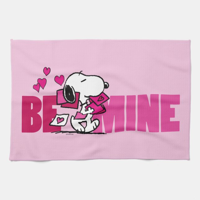 Linge De Cuisine cacahuètes | Saint Valentin | Snoopy Be Mine (Horizontal)