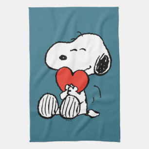 Linge De Cuisine cacahuètes Saint Valentin Snoopy Heart Hug