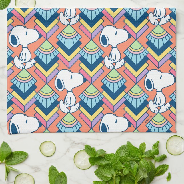 Linge De Cuisine cacahuètes | Snoopy Deco Dreams Motif (Plié)