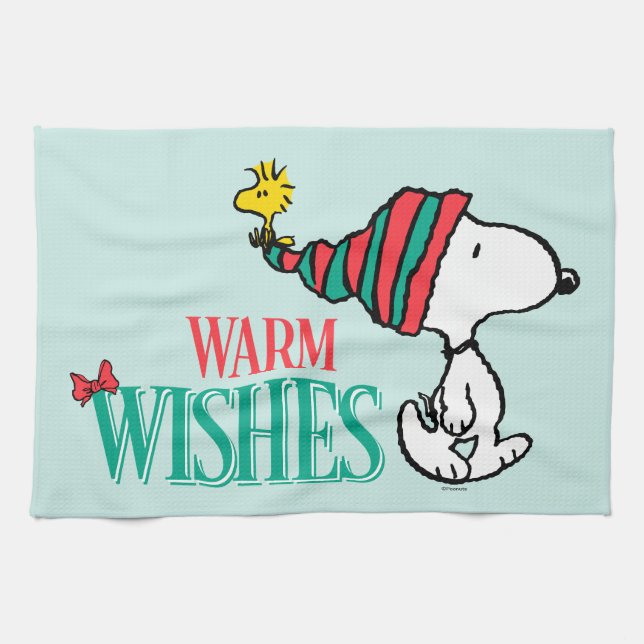 Linge De Cuisine cacahuètes | Snoopy & Woodstock Chaleurs (Horizontal)