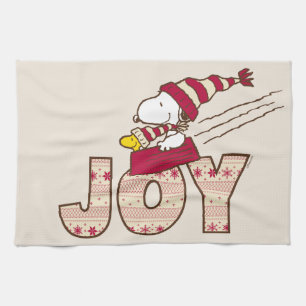 Linge De Cuisine cacahuètes   Snoopy & Woodstock Joy Sled Ride