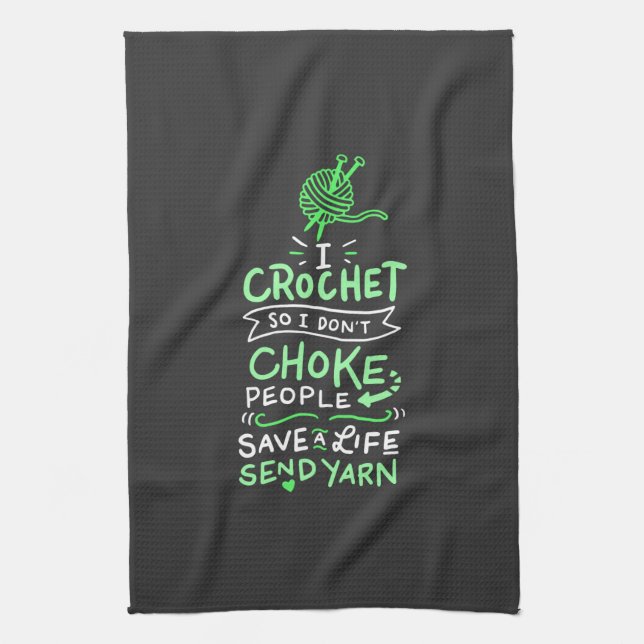 Linge De Cuisine Cadeau Crochet Crocheter (Vertical)