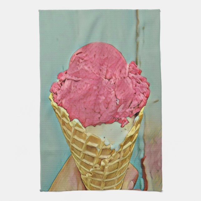 Linge De Cuisine Cadeau d'anniversaire de crème glacée (Vertical)