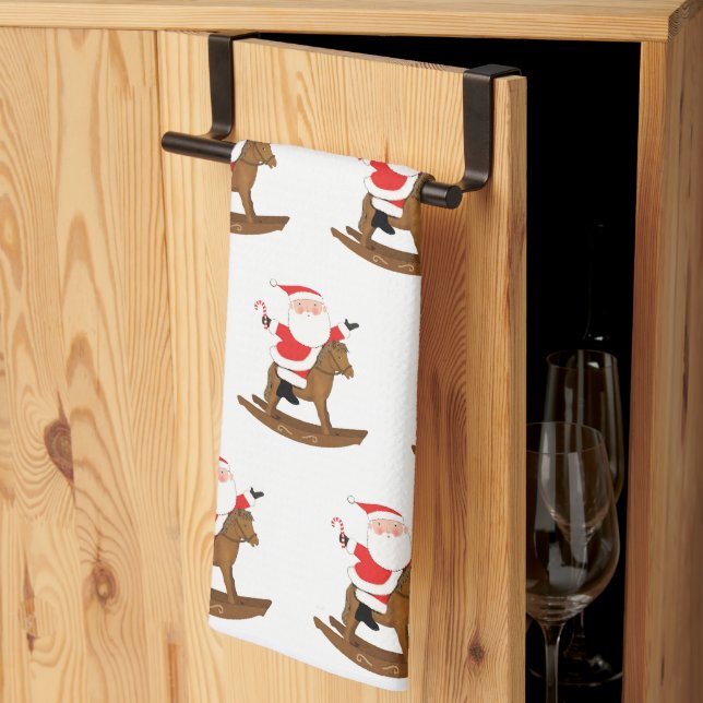 Linge De Cuisine Cadeau de Noël équestre (Pliage en tiers)