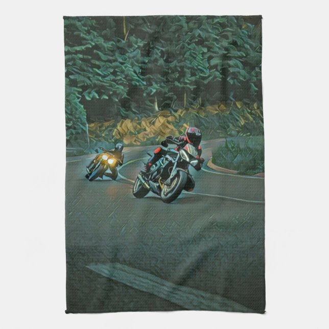 Linge De Cuisine Cadeau moto (Vertical)