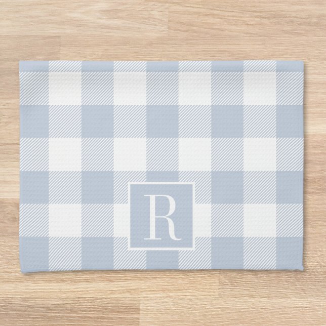 Linge De Cuisine Cadeau personnalisé avec motif à carreaux bleu et  (Créateur téléchargé)