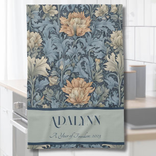 Linge De Cuisine Cadeaux de retraite Graceful Retro Flowers pour ma