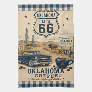 Linge De Cuisine Café Américain Oklahoma Route 66