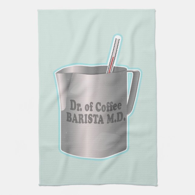 Linge De Cuisine Café Barista faisant drôle docteur (Vertical)